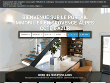 Tablet Screenshot of immobilier-provence-cote-azur.com